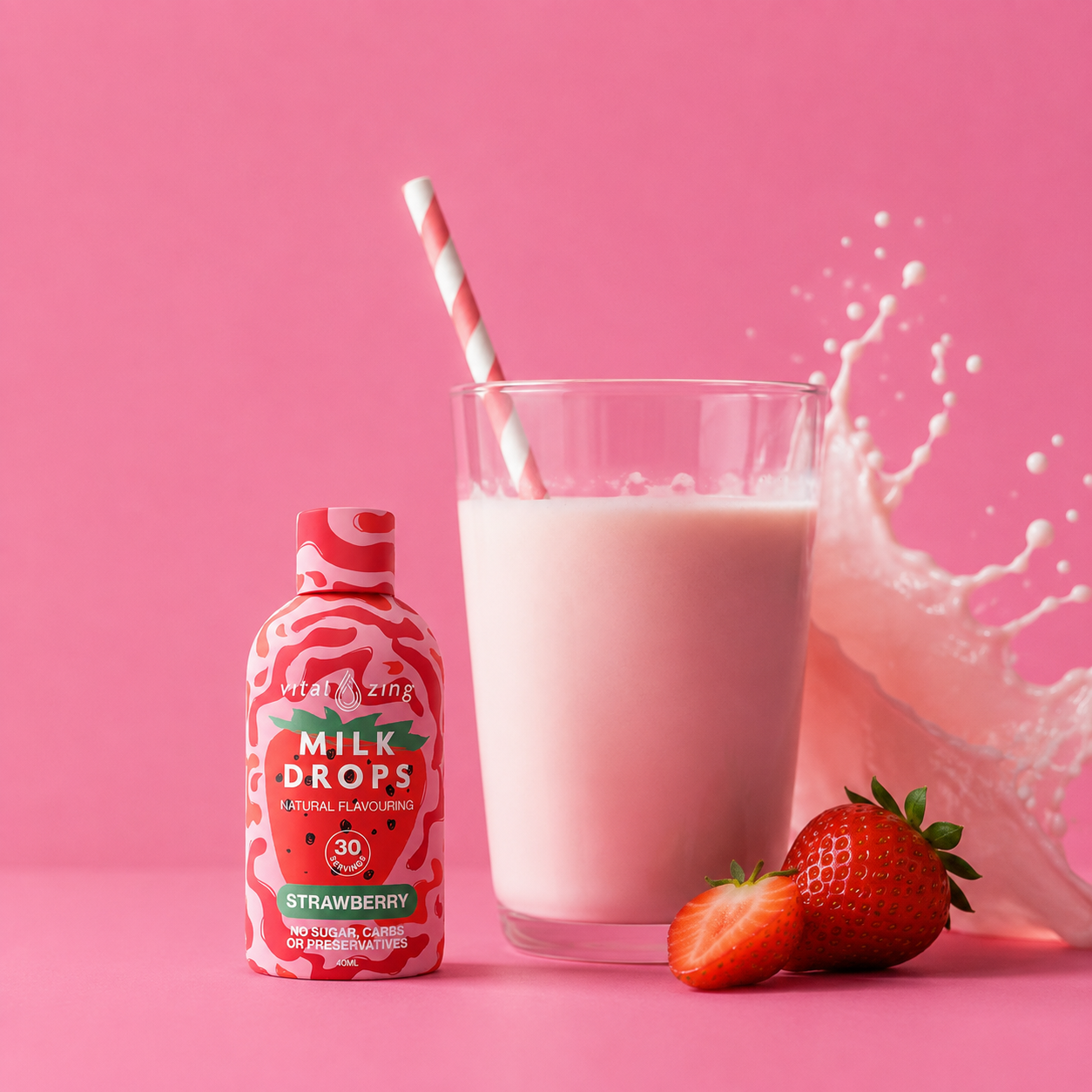 Vital Zing Milk Drops - Strawberry