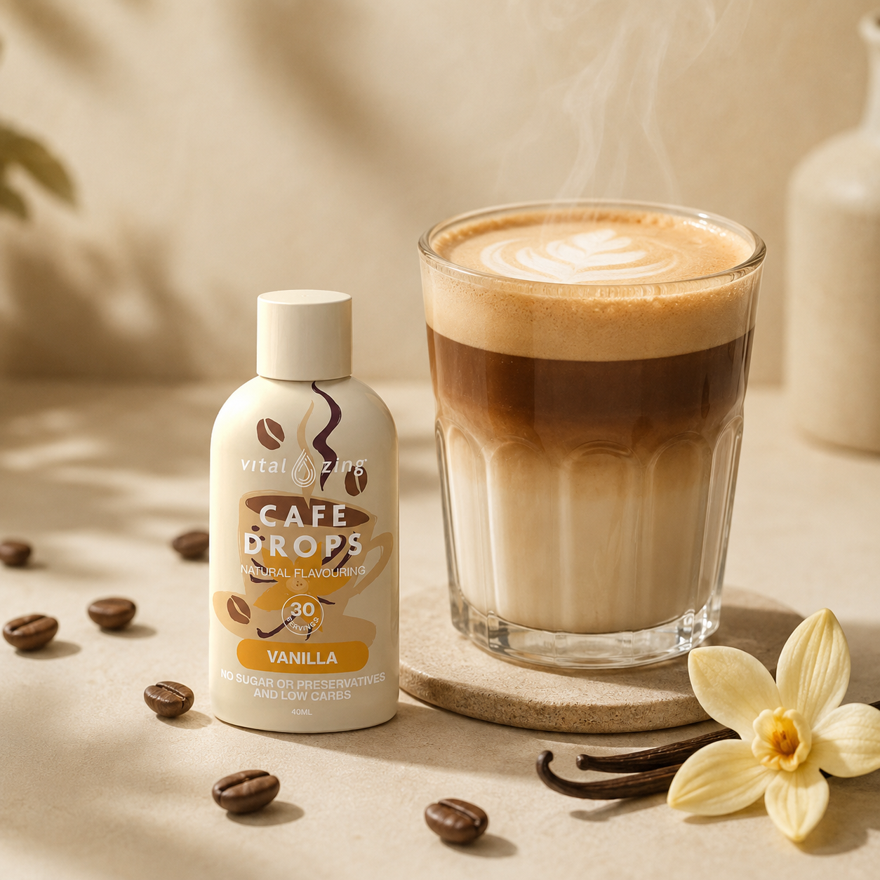 Vital Zing Cafe Drops - Vanilla