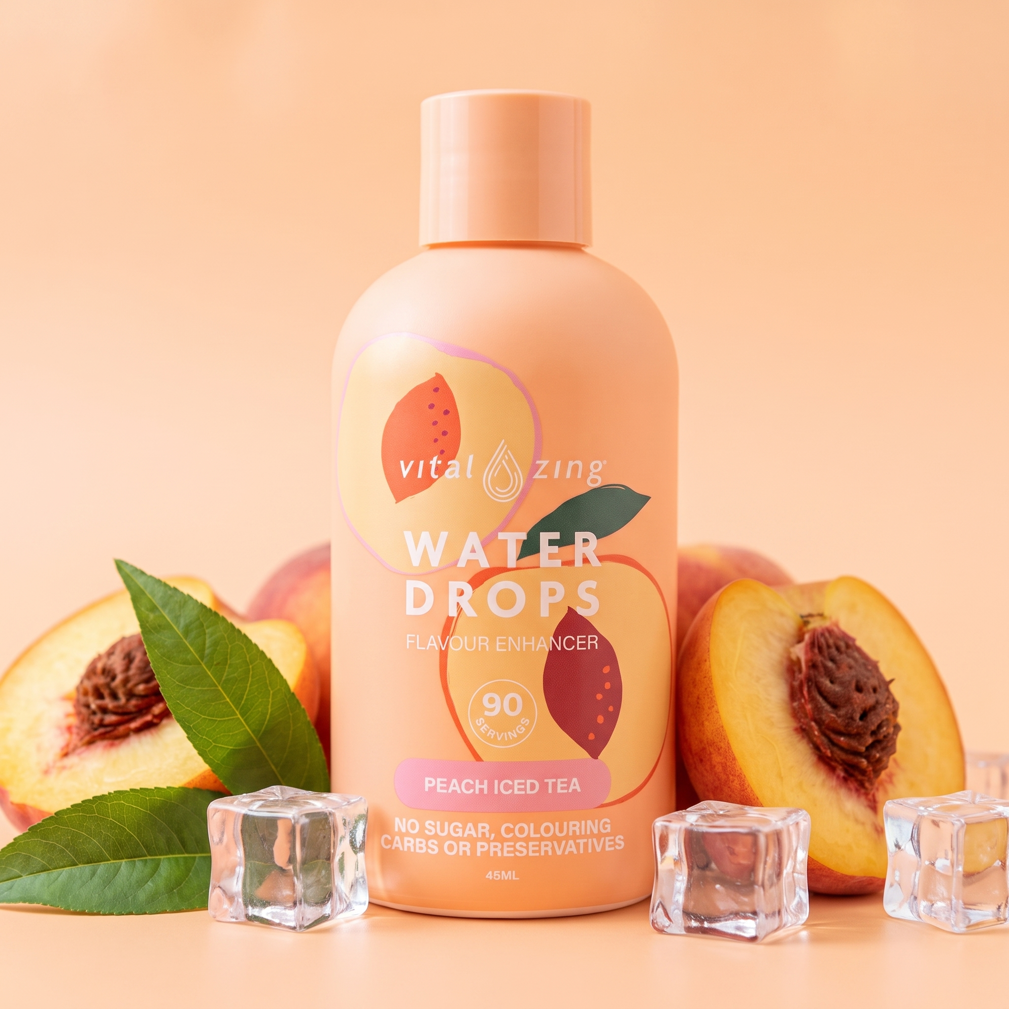 Vital Zing Water Drops - Peach Ice Tea